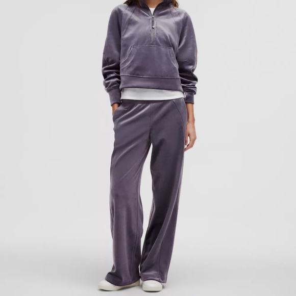 Lululemon Scuba Mid-Rise Wide-Leg Pant Velvet Nightfall Women's Sizes XS & S NWT - Picture 1 of 8